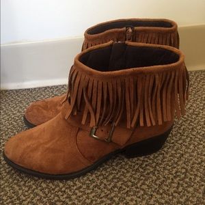 Fringe Ankle Boots