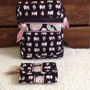 Vera Bradley Pink Elephant Crossbody Bag & Wallet
