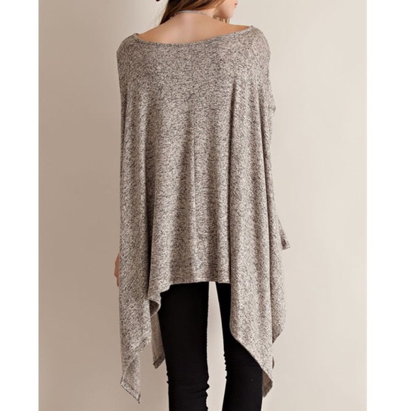 "Howl" Asymmetrical Long Sleeve Top - Picture 2 of 4