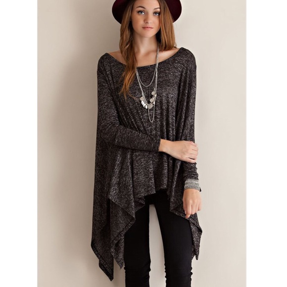 "Howl" Asymmetrical Long Sleeve Top - Picture 3 of 4