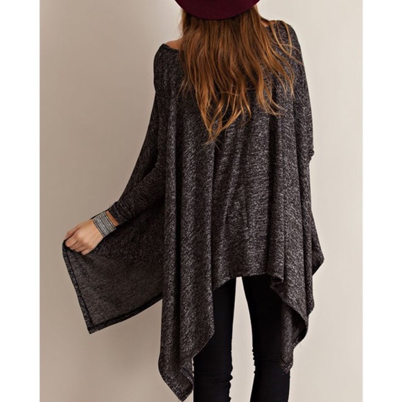 "Howl" Asymmetrical Long Sleeve Top - Picture 4 of 4