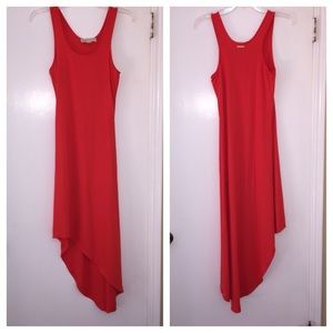 High low tangerine Michael Kors dress