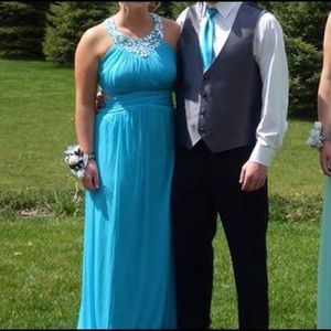 Turquoise Prom Dress size 9