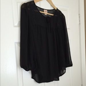 Mossimo sheer black top