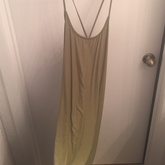 Olive green maxi dress