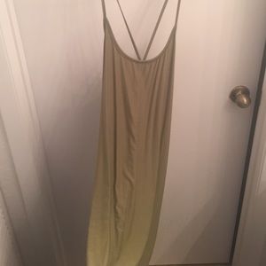 Olive green maxi dress