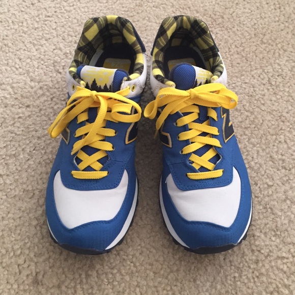 Unique blue and yellow new balances