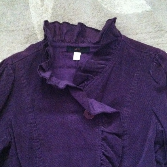 NWOT UO Lux Purple Corduroy Jacket - Picture 2 of 4