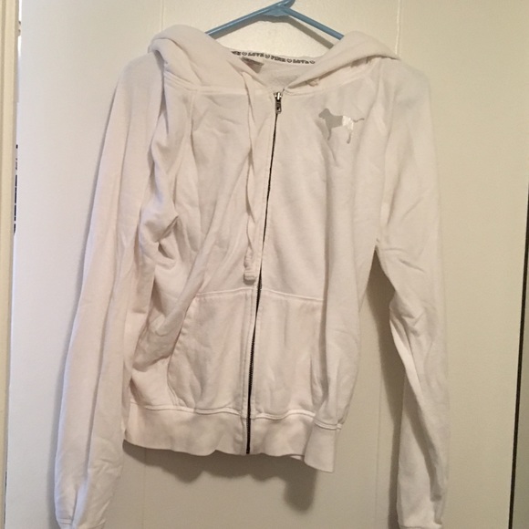 White zip up from PINK by Victoria secret