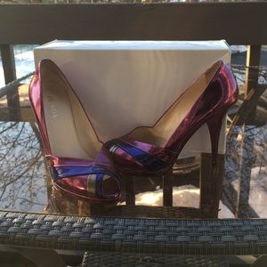 Prada open toe pumps