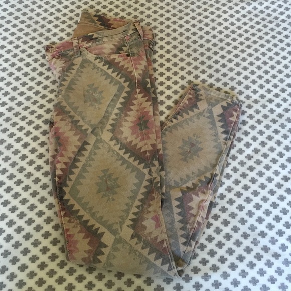 Printed Current/Elliot skinny jeans