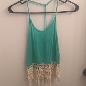 Mint crop top