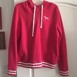 Red PINK half zip jacket