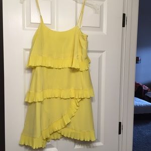 BCBG Maxzaria Yellow Spaghetti Strap Dress