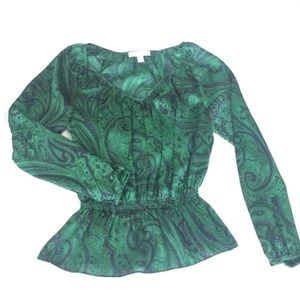 Michael Kors, silk-blend peplum top