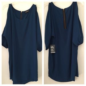 Cold Shoulder turquoise express dress