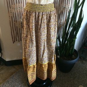 Floral Hippie Maxi Skirt