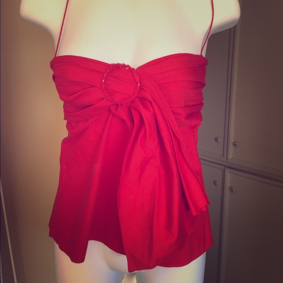 Prada spaghetti strap blouse with wrap