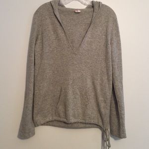 JCrew 100% cashmere sweater with hood, size small