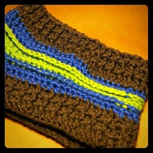 Winter crocheted running headband