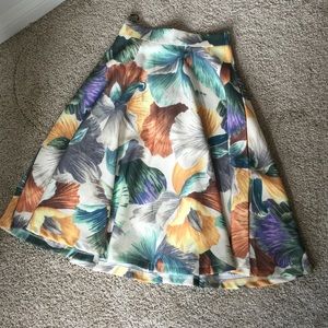 Floral Mid-Calf skirt