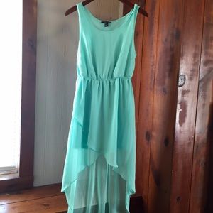 Turquoise High-Low Dress