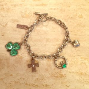 Ireland/shamrock/claddagh/cross charm bracelet