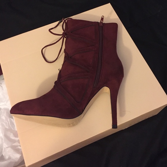 Burgundy Boot Heels - Picture 2 of 4
