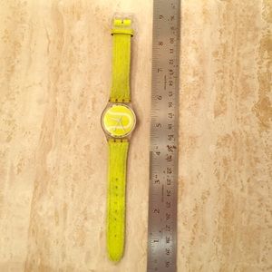 Swatch tennis watch with tennis ball strap