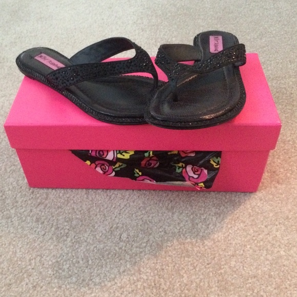 Betsey Johnson sparkly sandals