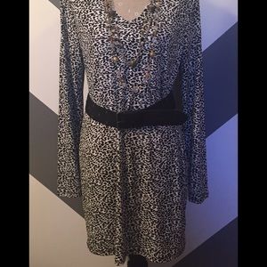 MICHAEL Michael Kors leopard  print tunic dress