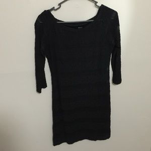 Lace Textured Body Con Dress