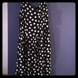 Black and white polka dot dress