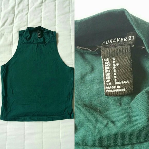 Forever 21 Teal/Green Crop Top