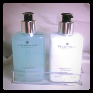 Pecksniff Sandalwood and Vanilla lotion and sosp