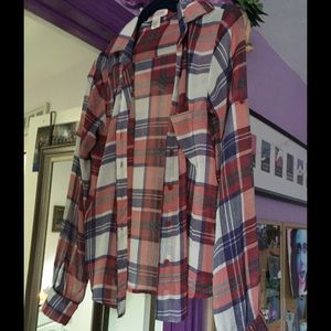 Nordstrom semi sheer plain shirt