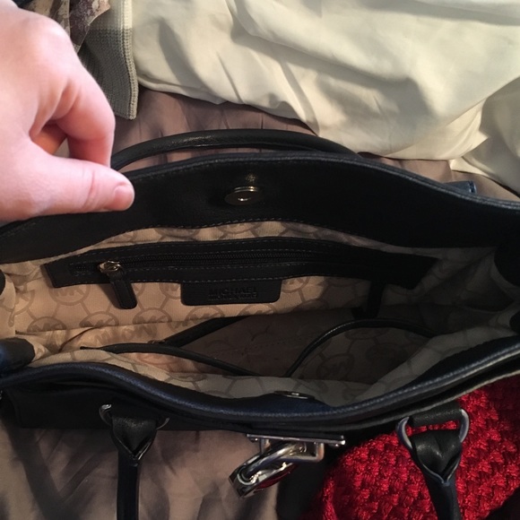 Michael Kors navy midsize purse - Picture 3 of 3