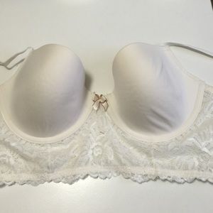 Creamy Lace Longline Bra