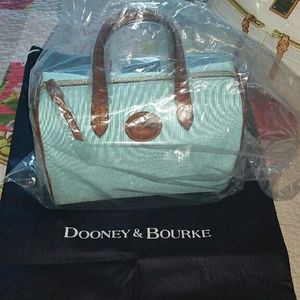 Nylon satchel new Dooney baby blue