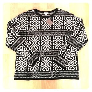 Black and Cream Ski Weekend Sweater