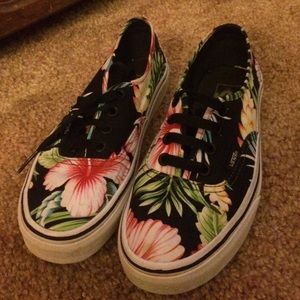 Floral print vans