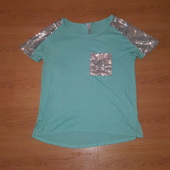 Sequin Pocket Tee