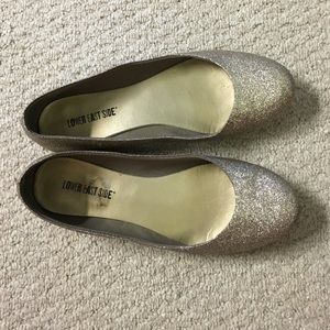Gold Sparkle Flats