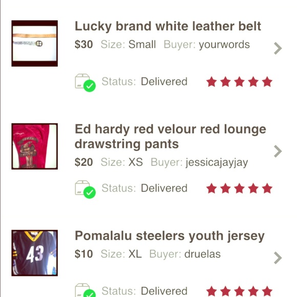 Five star reviews