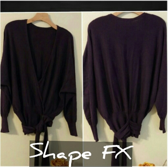 Shape FX Surplice Wrap Sweater w/ Corset Camisole