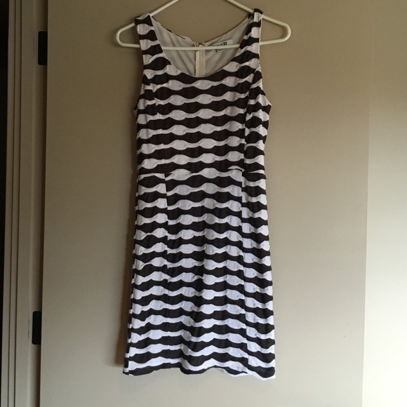 Brown and cream body con dress