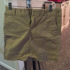 Khaki knee length skirt