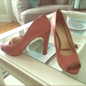 Nine West Heels, Pink Leather, 9.5
