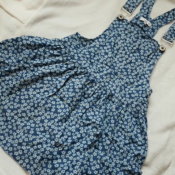Floral Print Overall Dress