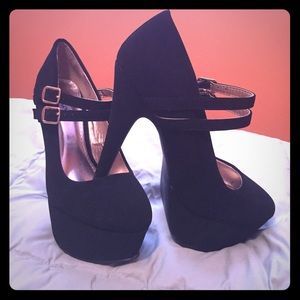 Black Mary Jane platforms